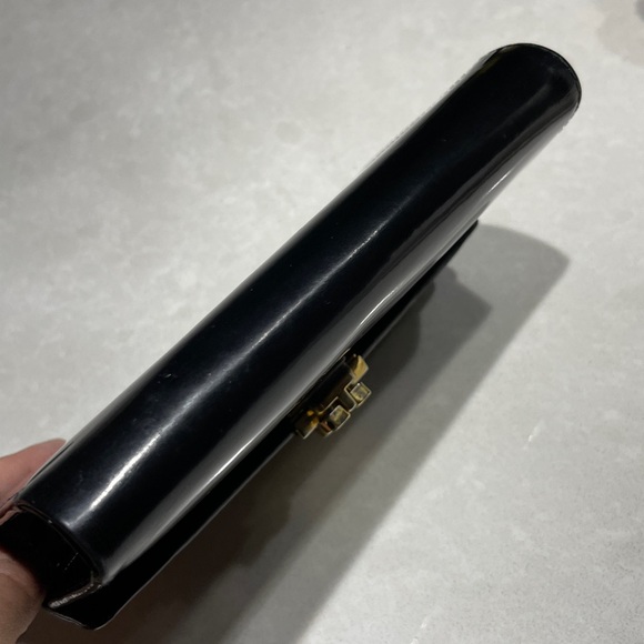 Ferragamo Continental wallet with Gancini clasp Patent Leather calfskin Black ⭐️ - Picture 17 of 17